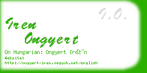 iren ongyert business card